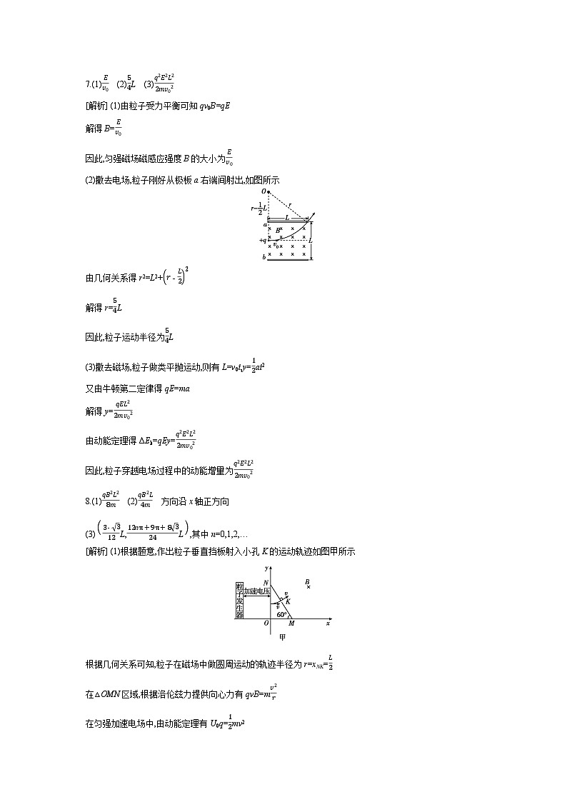 微专题5　带电粒子在叠加场中的运动 【答案】作业第2页