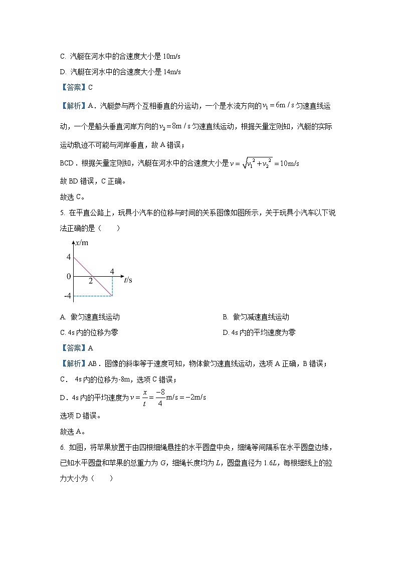 辽宁省葫芦岛市2024-2025学年高一(上)1月期末考试物理试卷（解析版）第3页