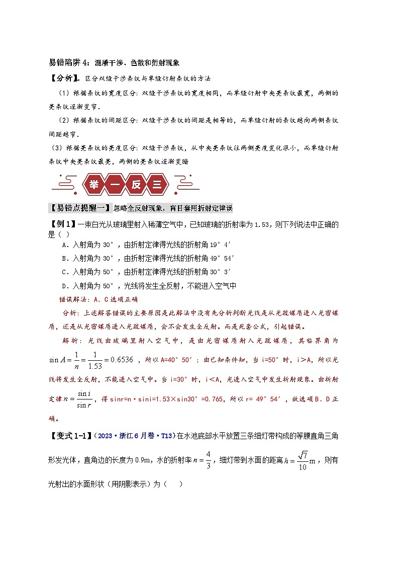 易错点14    光学（4大陷阱）（解析版）第2页