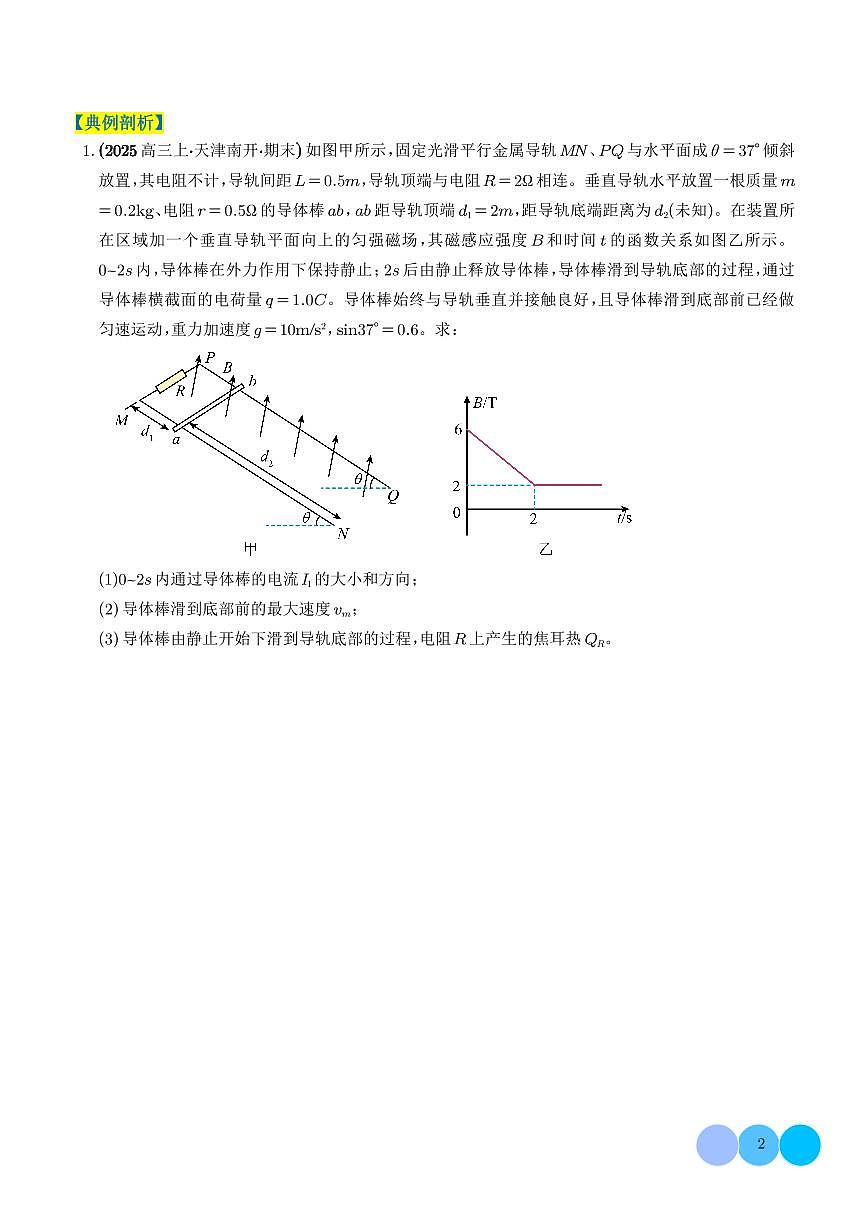 电磁感应综合题（学生版）第2页