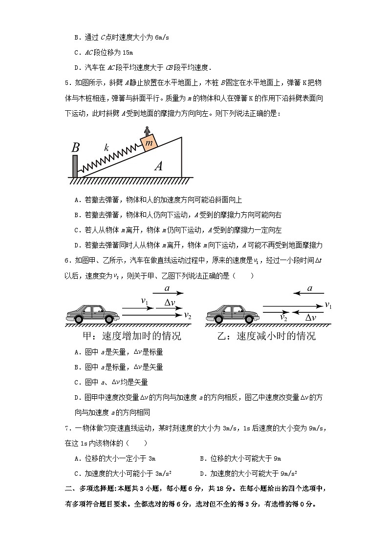 河南省周口市2023_2024学年高一物理上学期期末考试含解析第2页