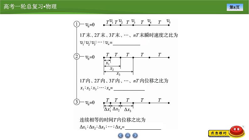 新高考物理一轮复习知识梳理+巩固练习课件第一章　第二讲匀变速直线运动的规律（46）第8页