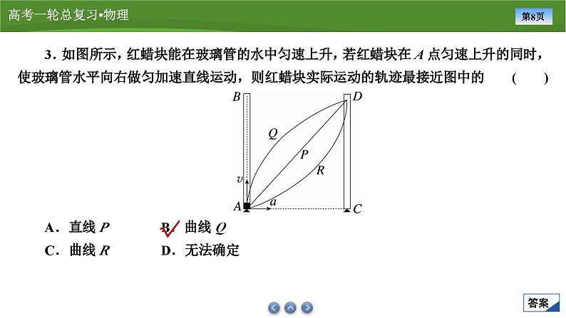 新高考物理一轮复习知识梳理+巩固练习课件第四章　第一讲曲线运动　运动的合成与分解（35）第8页