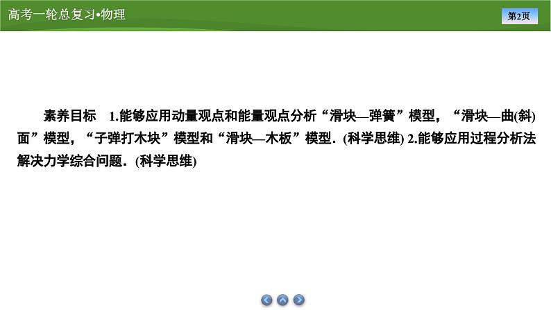 新高考物理一轮复习知识梳理+巩固练习课件第六章　专题六力学中常见的四种模型（27）第2页