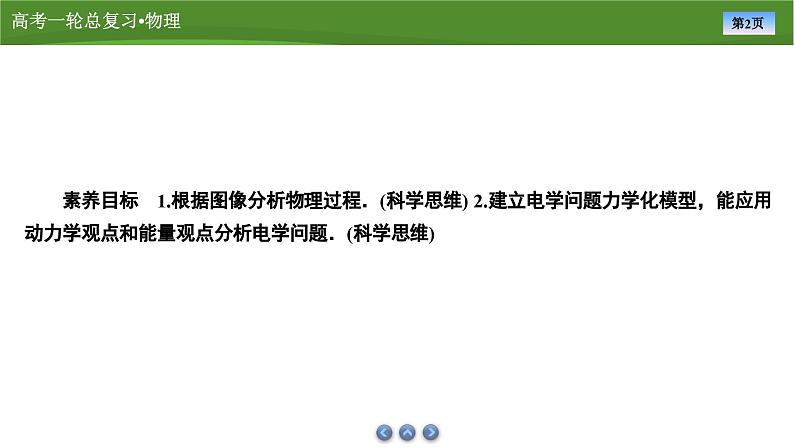 新高考物理一轮复习知识梳理+巩固练习课件第七章　专题七带电粒子在电场中运动的综合问题（24）第2页