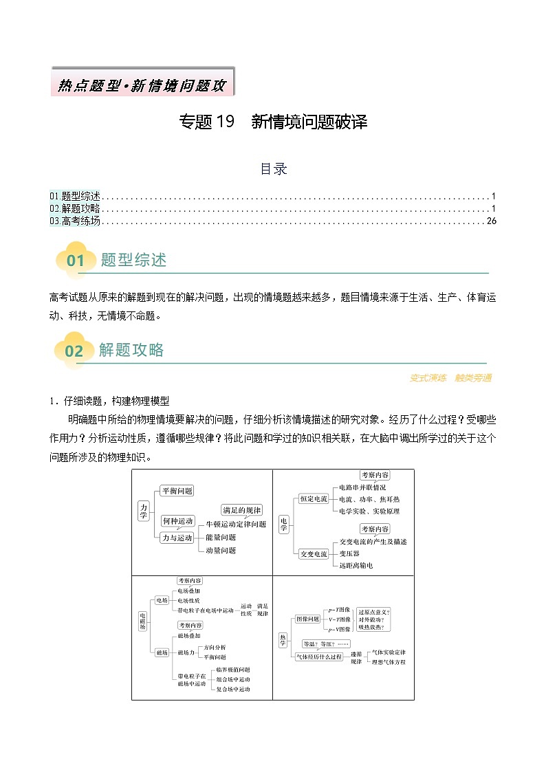 专题19  新情境问题破译（原卷版）第1页