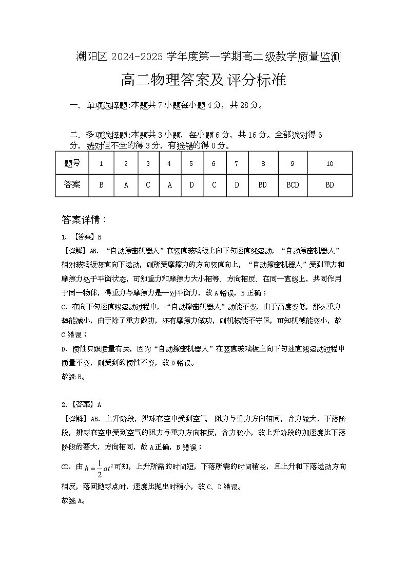 高二物理答案第1页