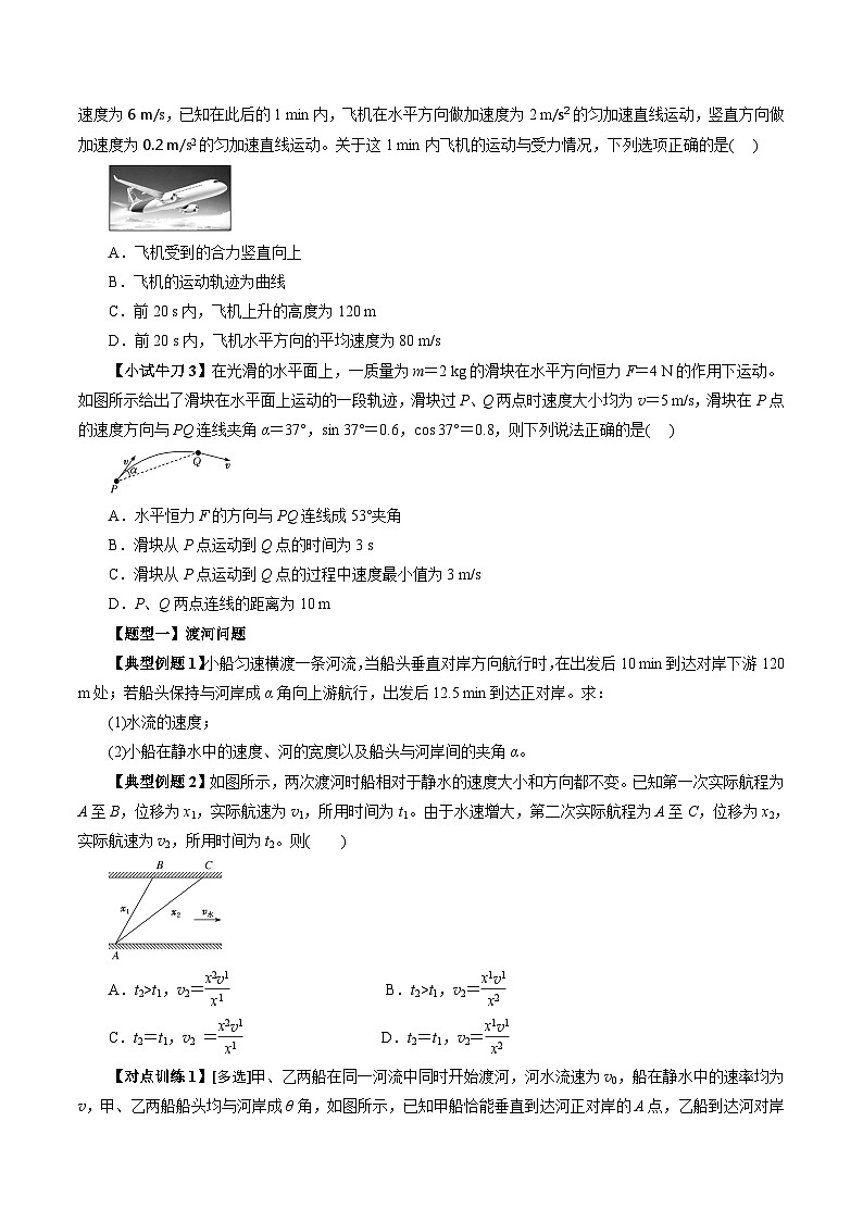 人教版高中物理(必修二)同步培优讲练5.2 运动的合成与分解（原卷版）第2页