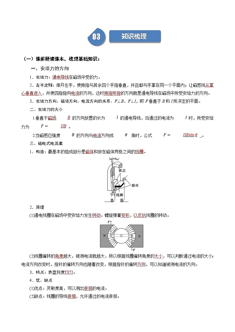 人教版高中物理(选择性必修二)同步讲与练1.1磁场对通电导线的作用力（解析版）第2页