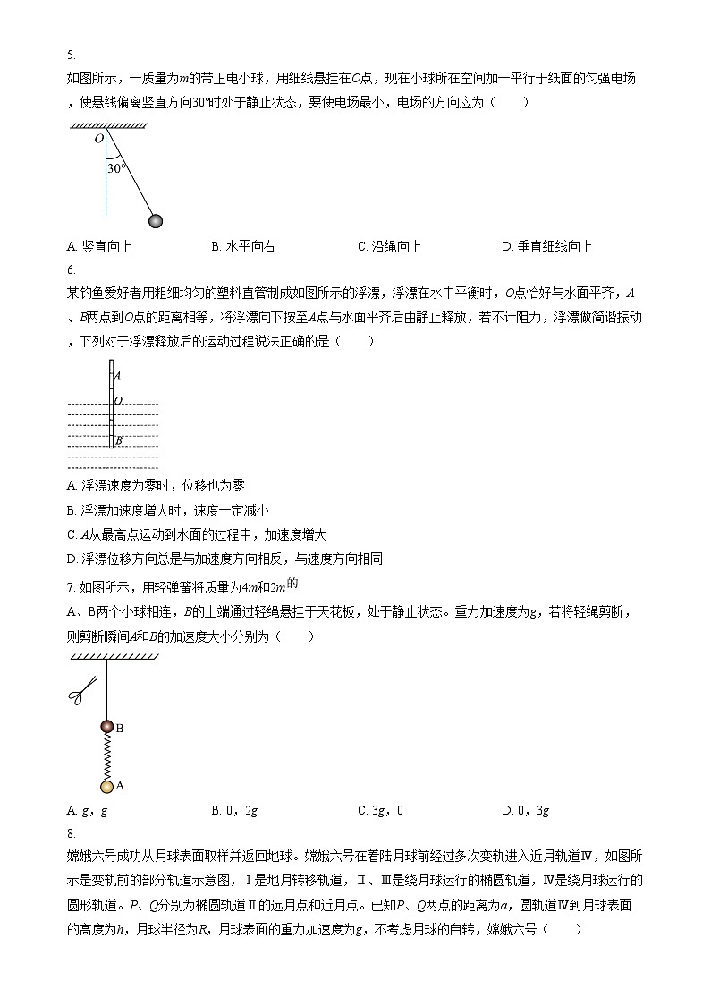 浙江省金华市金丽衢十二校2024-2025学年高三上学期第一次联考物理试卷  Word版无答案第2页