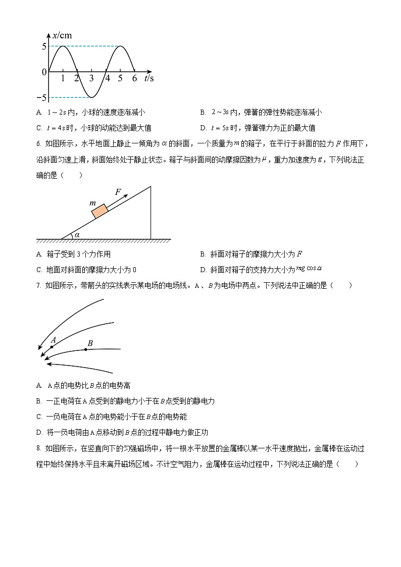 北京市房山区2024-2025学年高三上学期期末学业水平调研（二）物理试卷 Word版无答案第2页