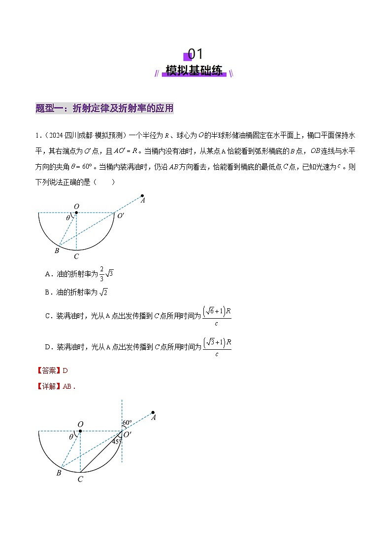 专题16 光学 电磁波（练习）（解析版）第2页