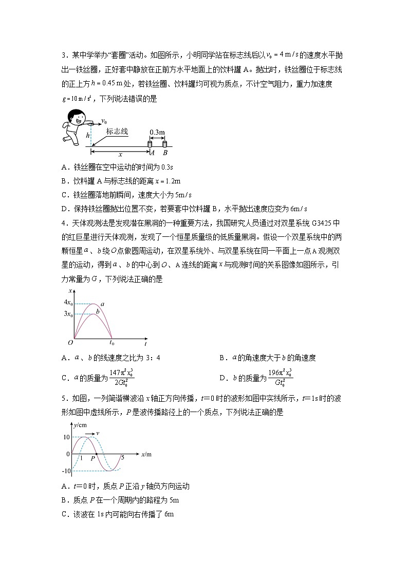 2025年普通高等学校招生选择性考试 模拟试卷物理试题（一）【辽宁、黑龙江、吉林、内蒙古专用】（解析版）第2页
