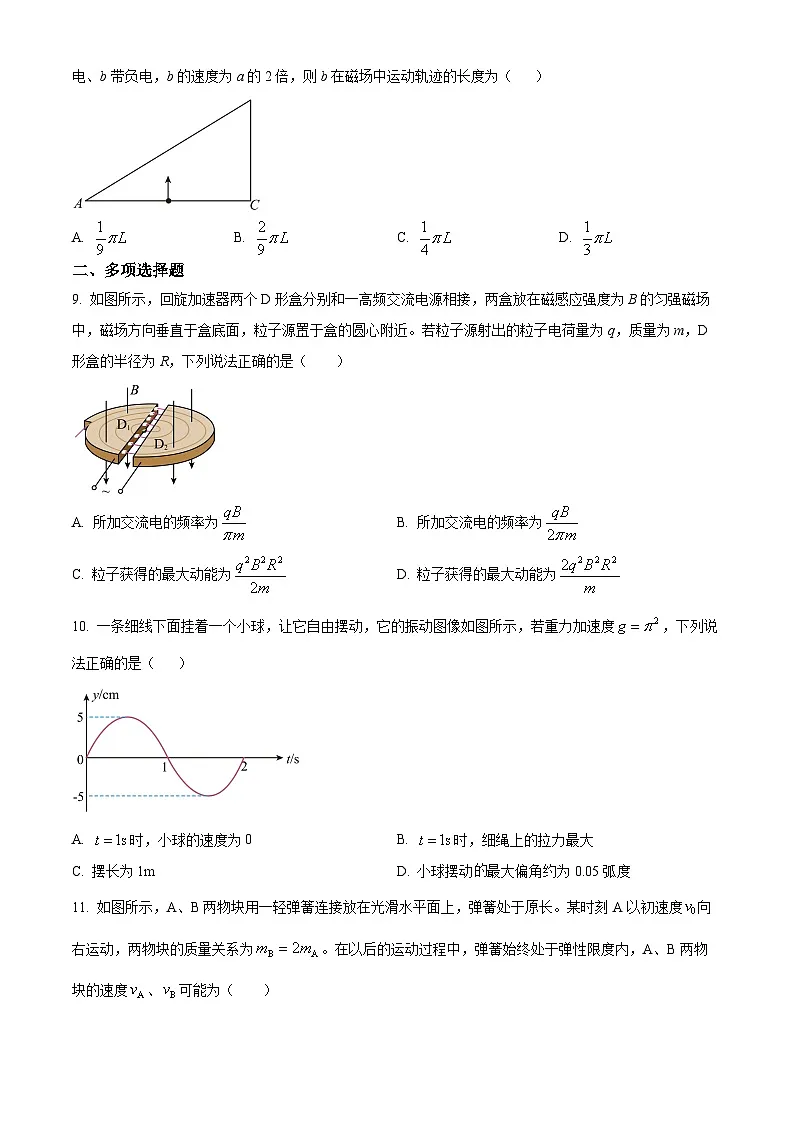 山东省威海市2024-2025学年高二上学期期末考试物理试题 Word版无答案第3页