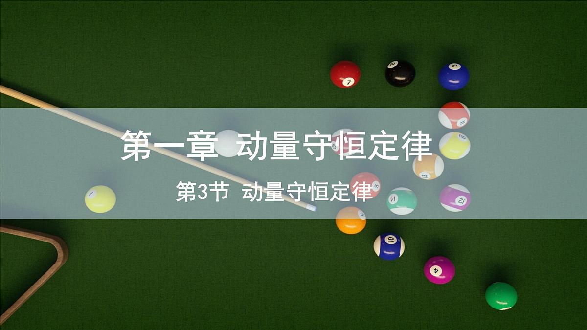 1.3 动量守恒定律 课件 高二物理人教版（2019）选择性必修1第1页
