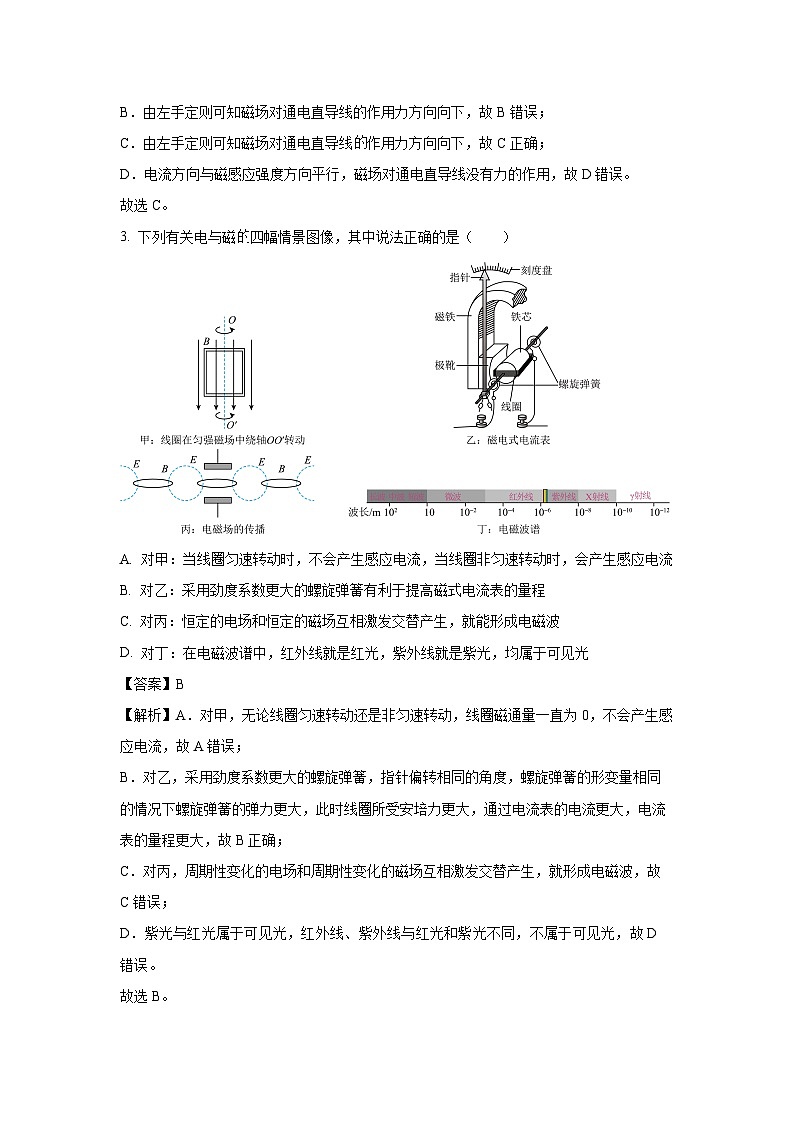 四川省内江市2024-2025学年高二上学期期末物理试卷（解析版）第2页