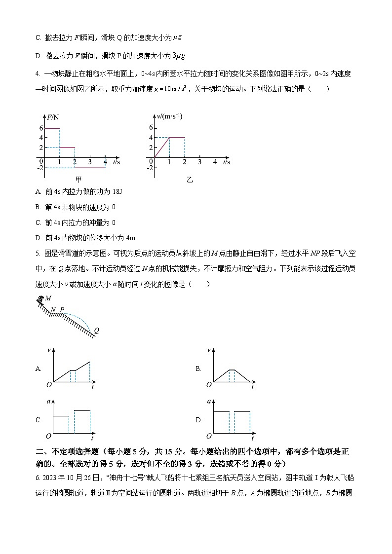 天津市外国语大学附属河北外国语中学2024-2025学年高三下学期开学物理试题（原卷版+解析版）第2页