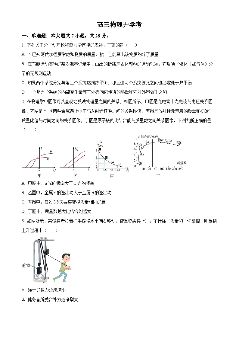 吉林省通化市梅河口市第五中学2024-2025学年高三下学期开学物理试题（原卷版+解析版）第1页