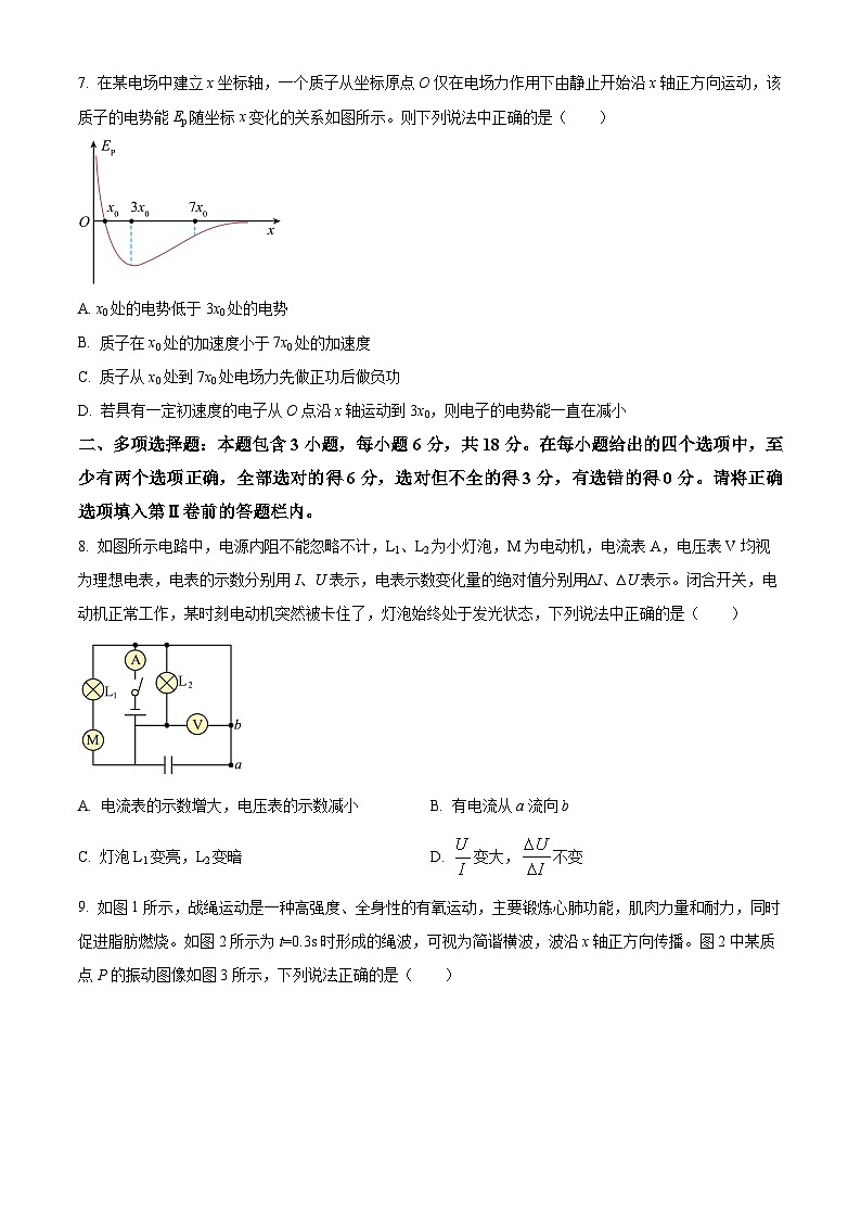 吉林省通化市梅河口市第五中学2024-2025学年高三下学期开学物理试题（原卷版+解析版）第3页