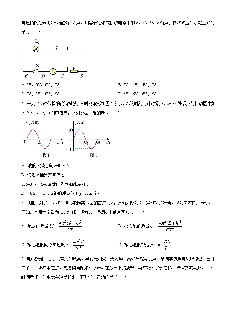 北京市第一六一中学2024-2025学年高三下学期开学考试物理试题（原卷版+解析版）第2页