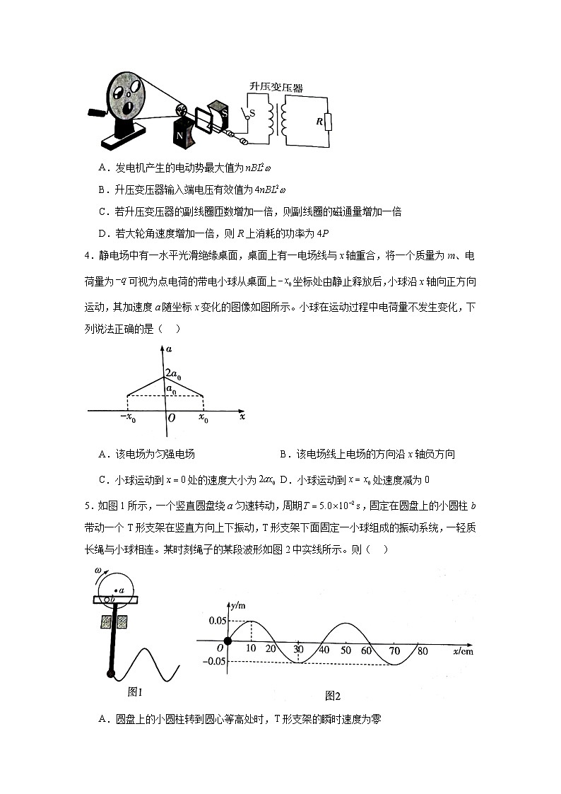 2025届山西省晋中市高三下学期3月高考适应性训练（二模）物理试题第2页