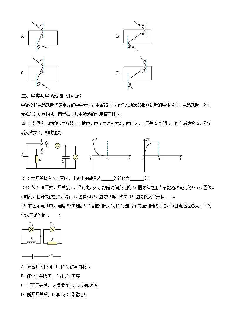 上海市建平中学2024-2025学年高三下学期3月月考物理试卷（原卷版+解析版）第3页