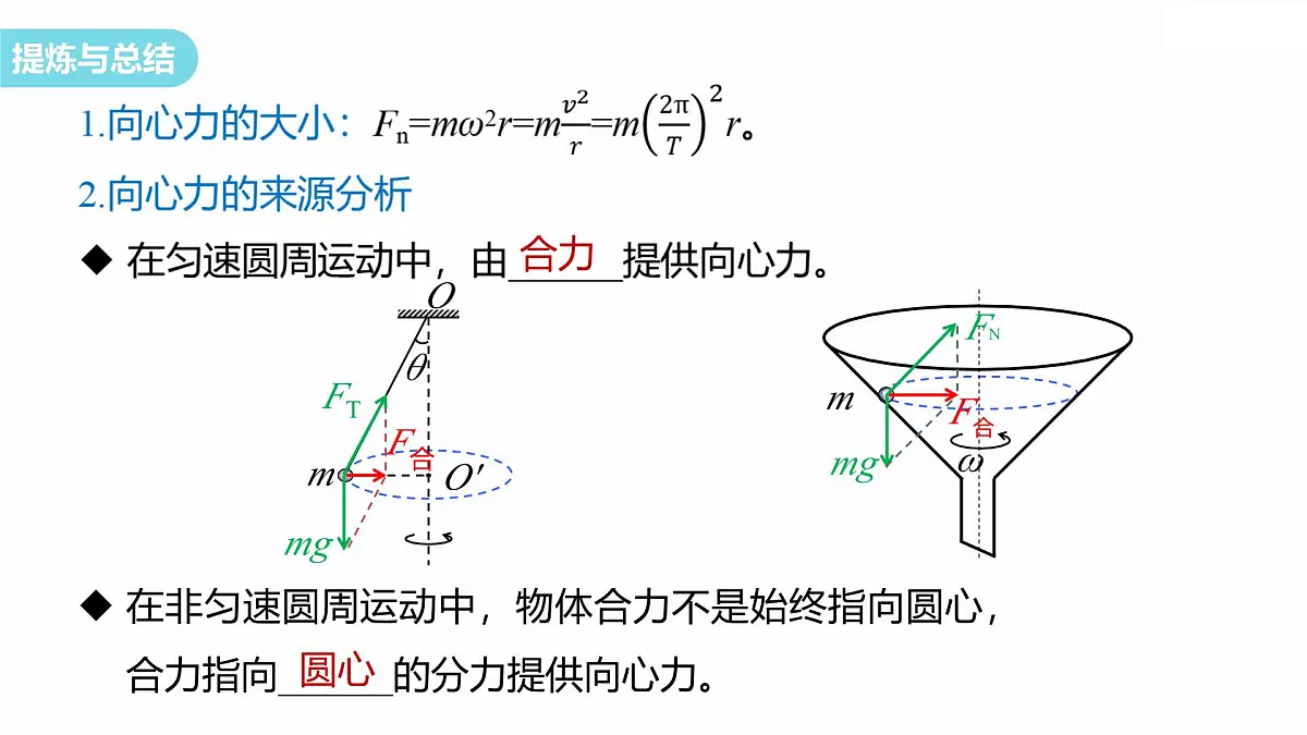 6.2.4 向心力的分析和向心力公式的应用-2024-2025学年高一下学期物理同步教学课件（人教版必修二）第7页