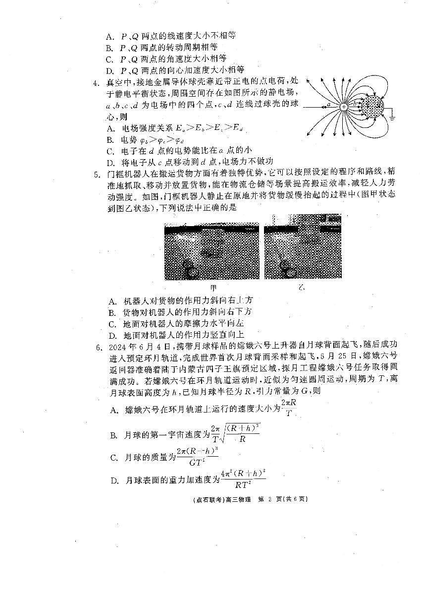 辽宁点石联考2025届高三下学期3月月考试卷 物理（含答案）第2页