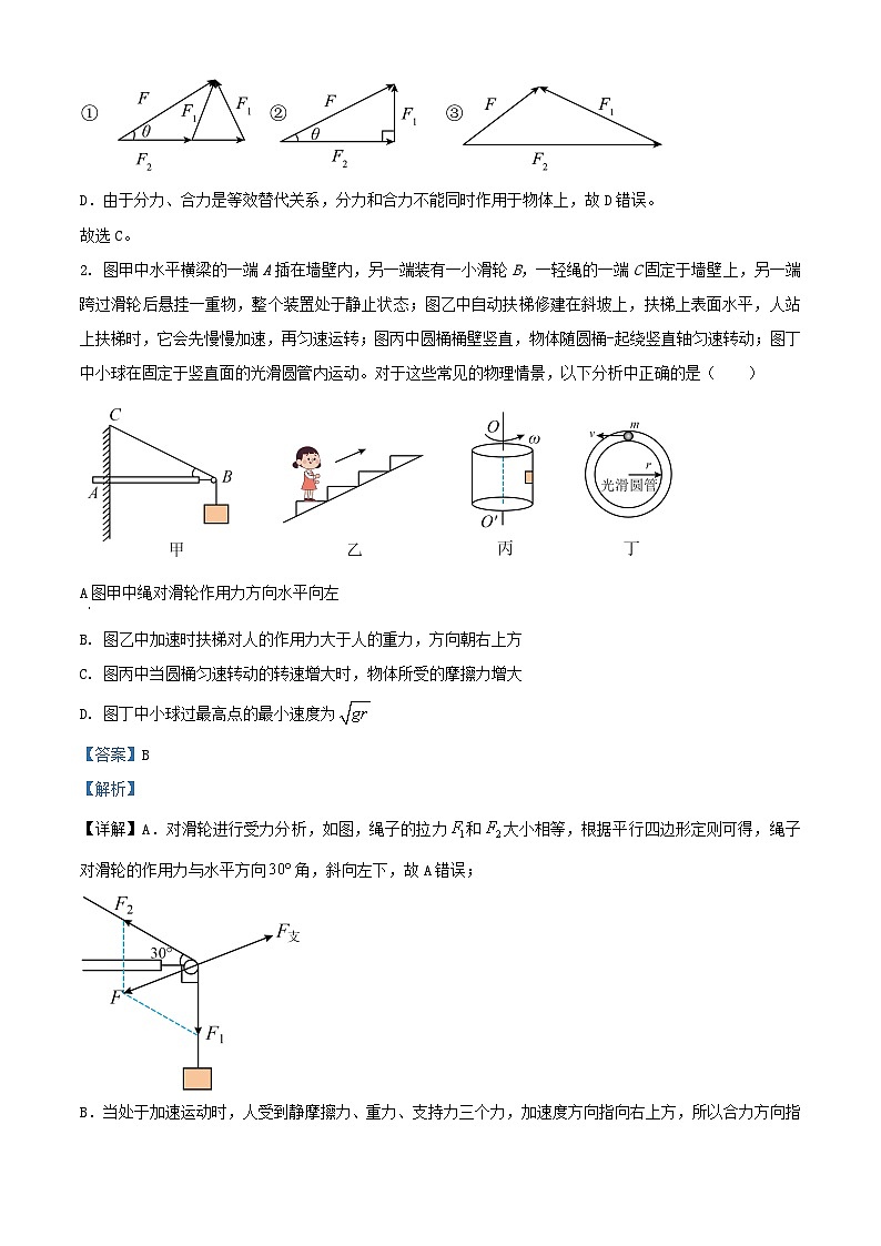 湖北省武汉市部分重点中学2023_2024学年高一物理上学期期末联考试题含解析第2页