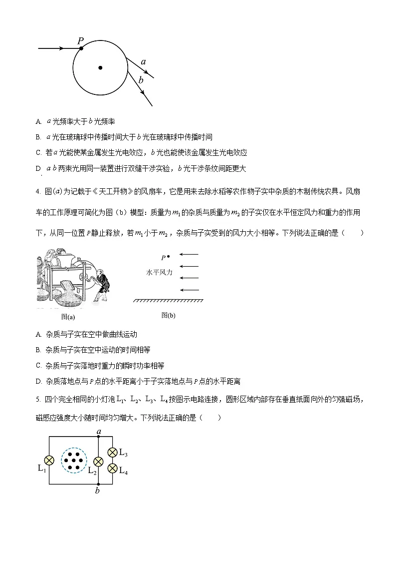 四川省成都市2025届高三下学期二诊物理试题（原卷版）第2页