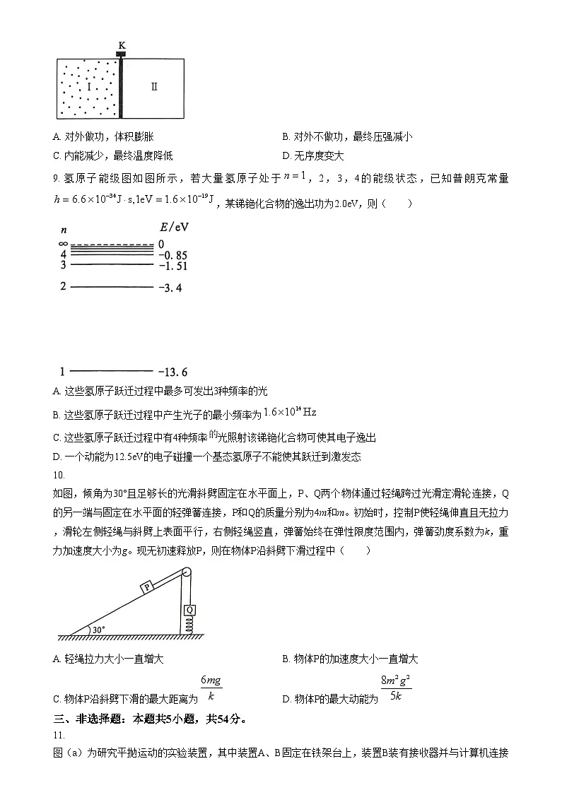2025年1月山西、陕西、宁夏、青海普通高等学校招生考试适应性测试（八省联考）物理试题 Word版无答案第3页