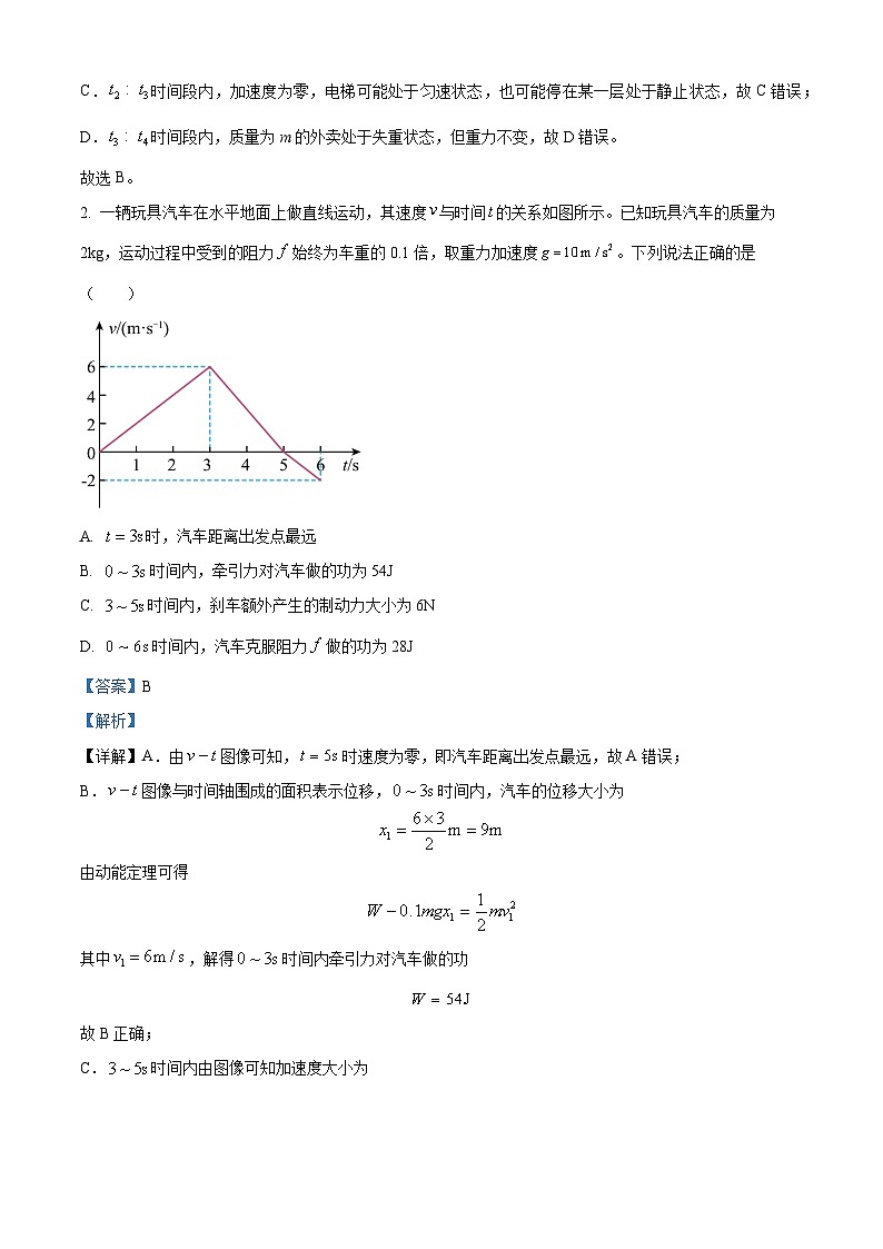 2025届湖南省长沙市第十一中学高三下学期一模物理试题（解析版）第2页
