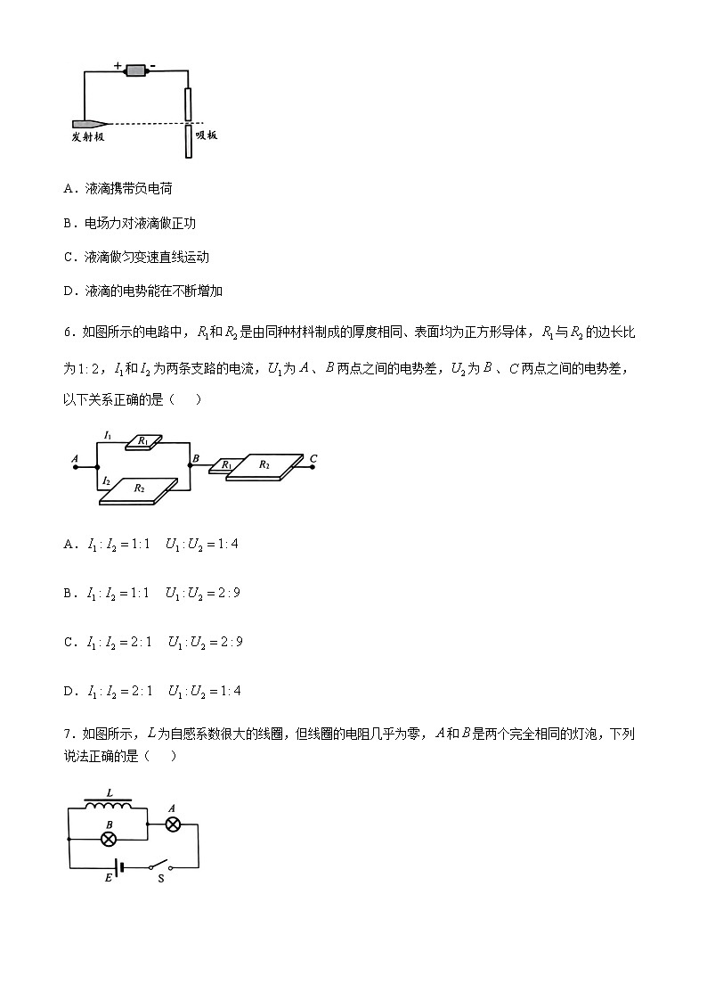 浙江省绍兴市诸暨市2024-2025学年高二上学期期末考试物理试题（含答案）第2页