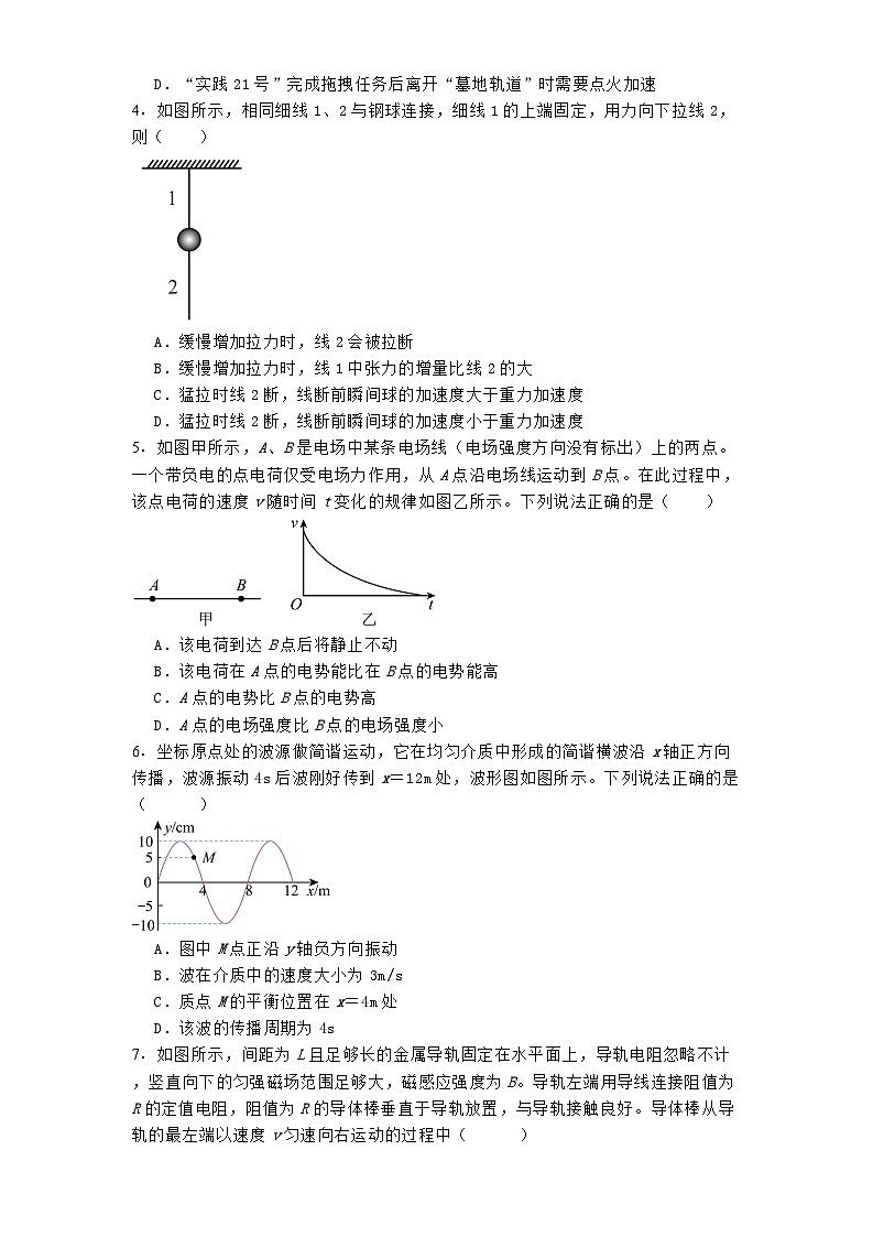 2025届广东省惠州市惠东县高三下学期三模物理试题第2页
