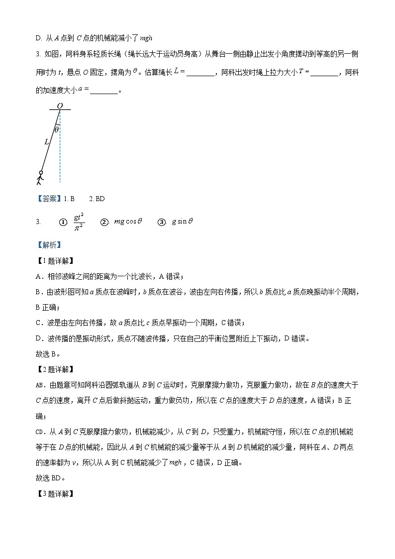 2025届上海市杨浦区高三上学期模拟质量调研（一模）考试物理试题（解析版）第2页
