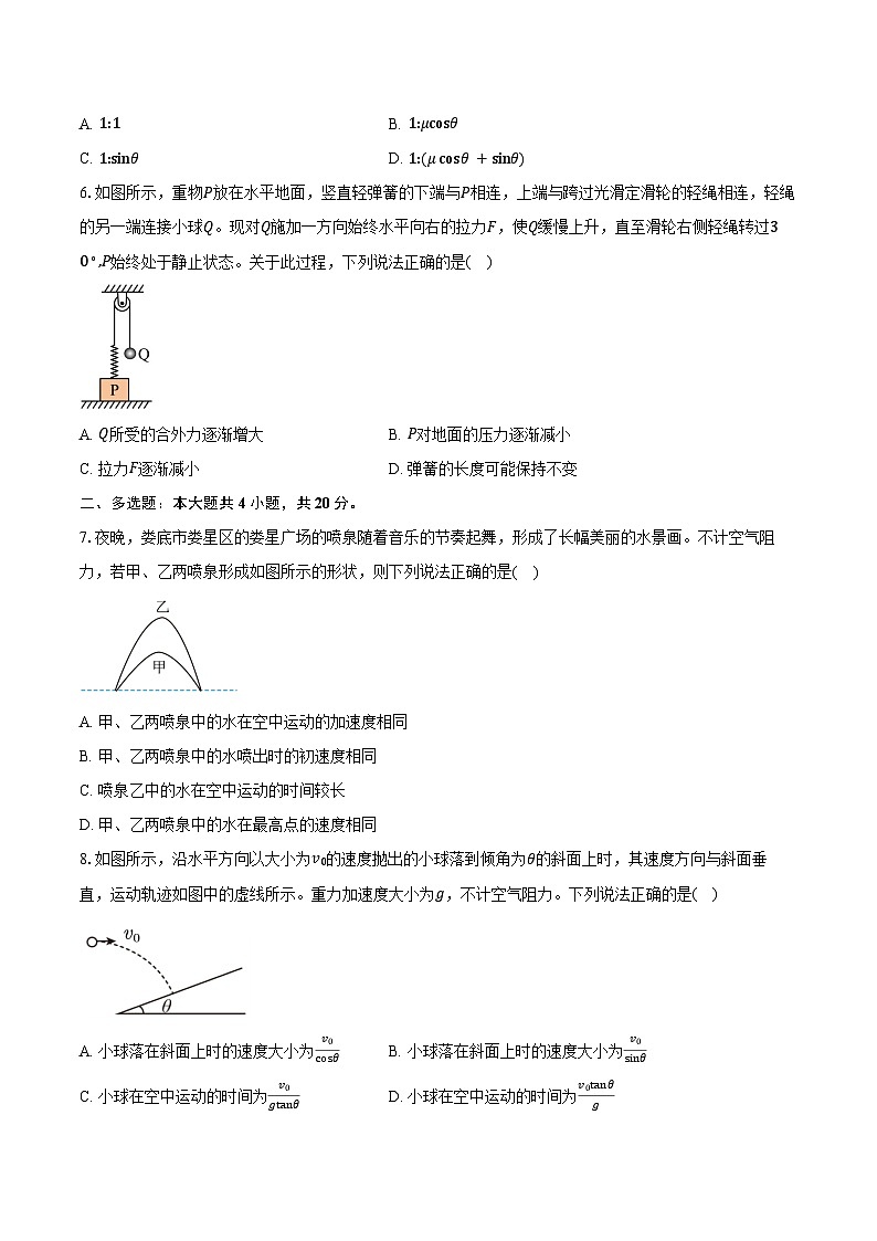 湖南省部分学校2024-2025学年高一（上）期末考试物理试卷-普通用卷第2页
