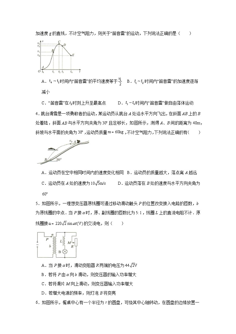 2025届重庆市名校联盟高三下学期3月考第一次联合考试物理试题（无答案）第2页