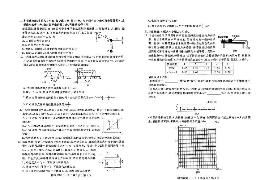山东省聊城市2025年普通高中学业水平等级考试模拟卷物理第2页