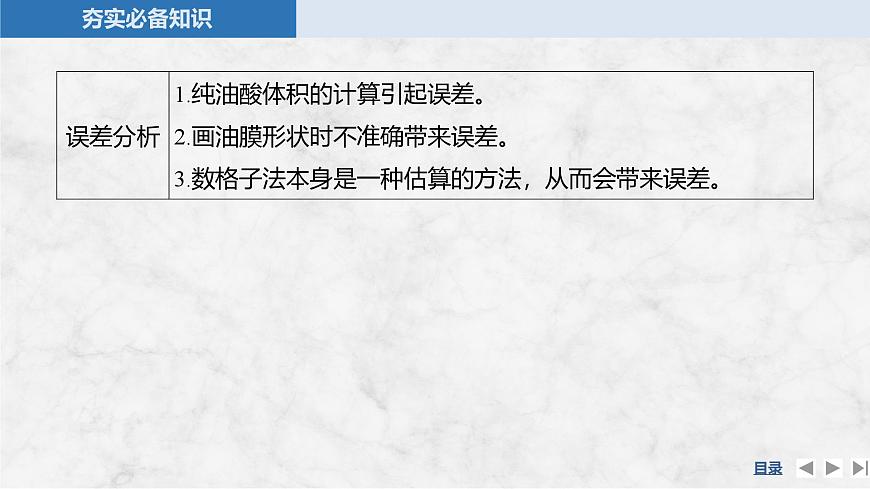 2025届高三物理一轮复习精品课件第十四章热学实验二十用油膜法估测油酸分子的大小第6页