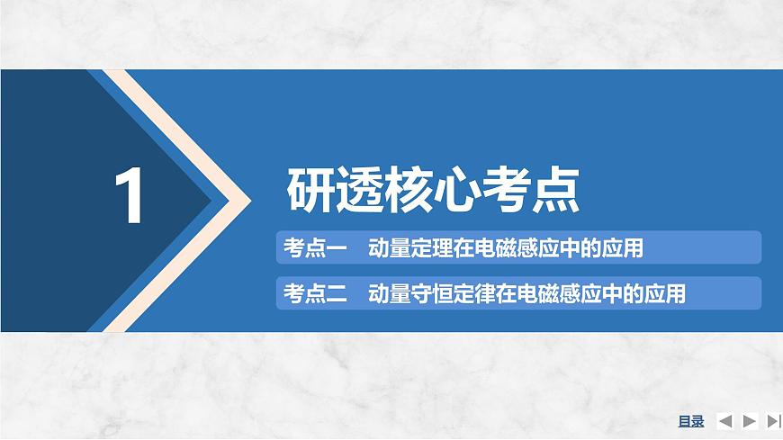 2025届高三物理一轮复习精品课件第十一章电磁感应专题强化二十四动量观点在电磁感应中的应用第4页
