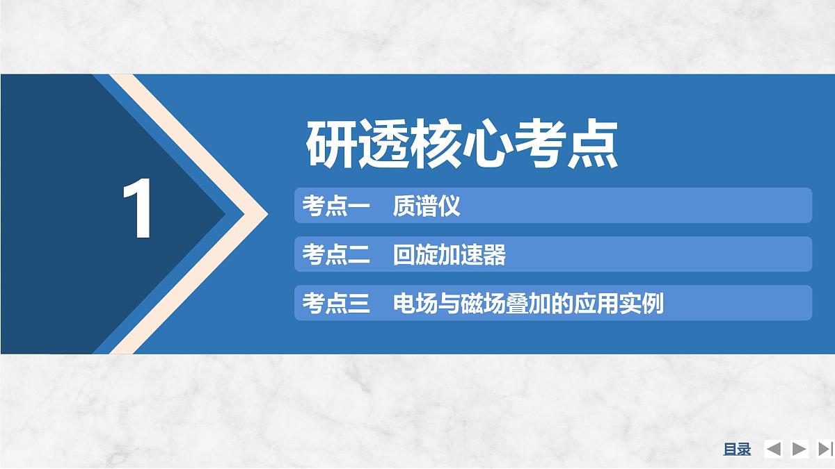 2025届高三物理一轮复习精品课件第十章磁场专题强化十九洛伦兹力与现代科技第4页