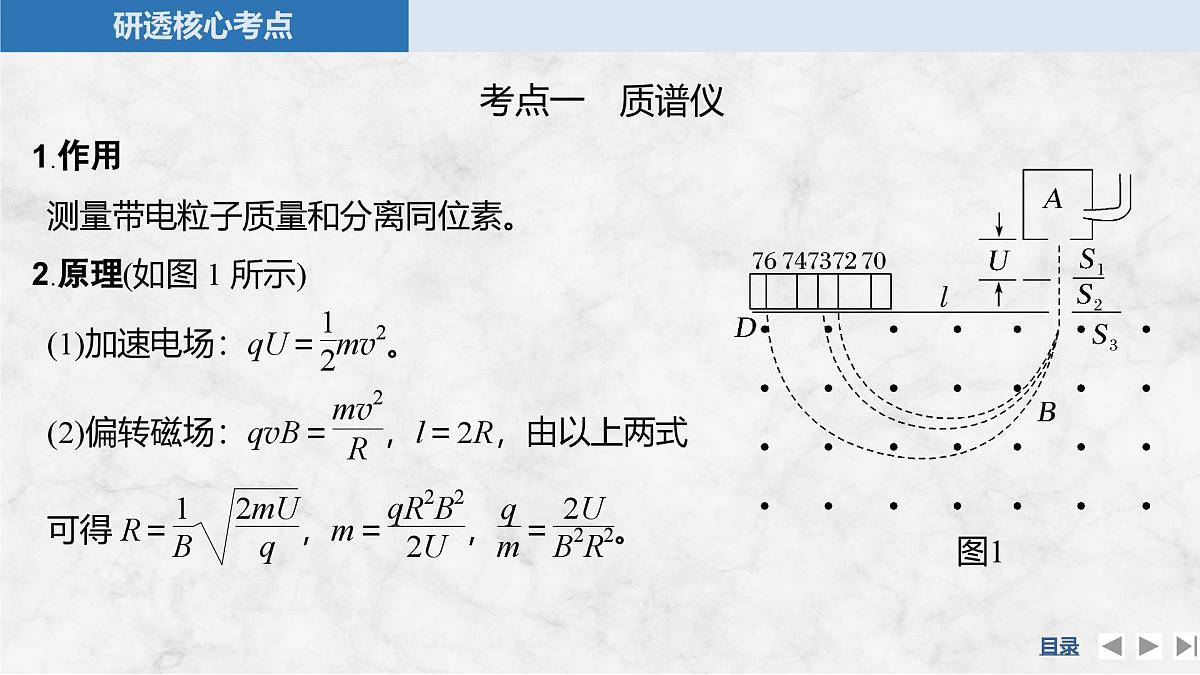 2025届高三物理一轮复习精品课件第十章磁场专题强化十九洛伦兹力与现代科技第5页