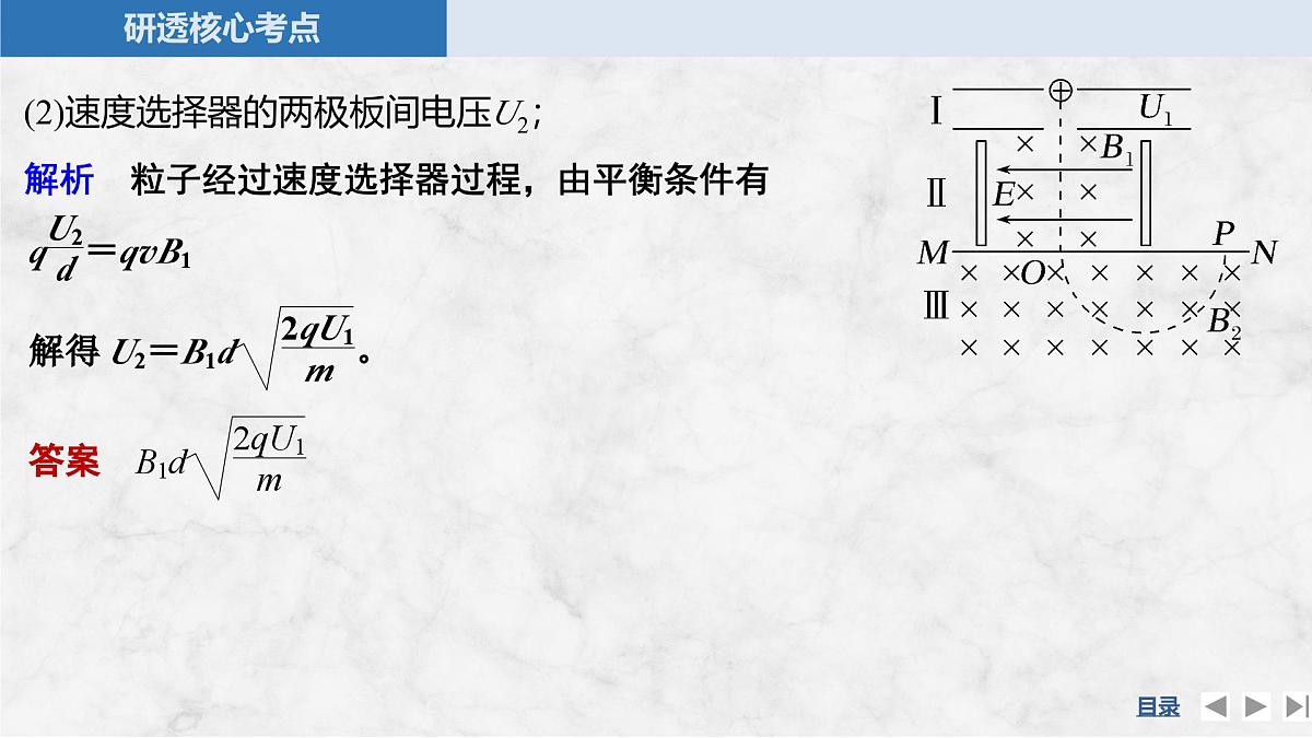2025届高三物理一轮复习精品课件第十章磁场专题强化十九洛伦兹力与现代科技第8页