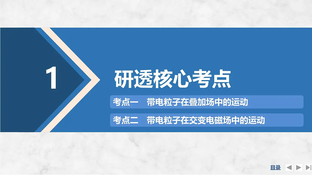 2025届高三物理一轮复习精品课件第十章磁场专题强化二十一带电粒子在叠加场和交变电磁场中的运动第4页