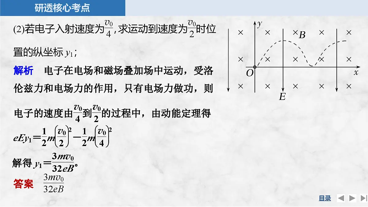 2025届高三物理一轮复习精品课件第十章磁场专题强化二十一带电粒子在叠加场和交变电磁场中的运动第8页