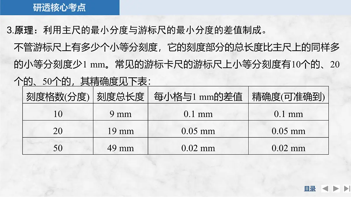 2025届高三物理一轮复习精品课件第九章电路及其应用实验十一长度的测量及其测量工具的选用第6页