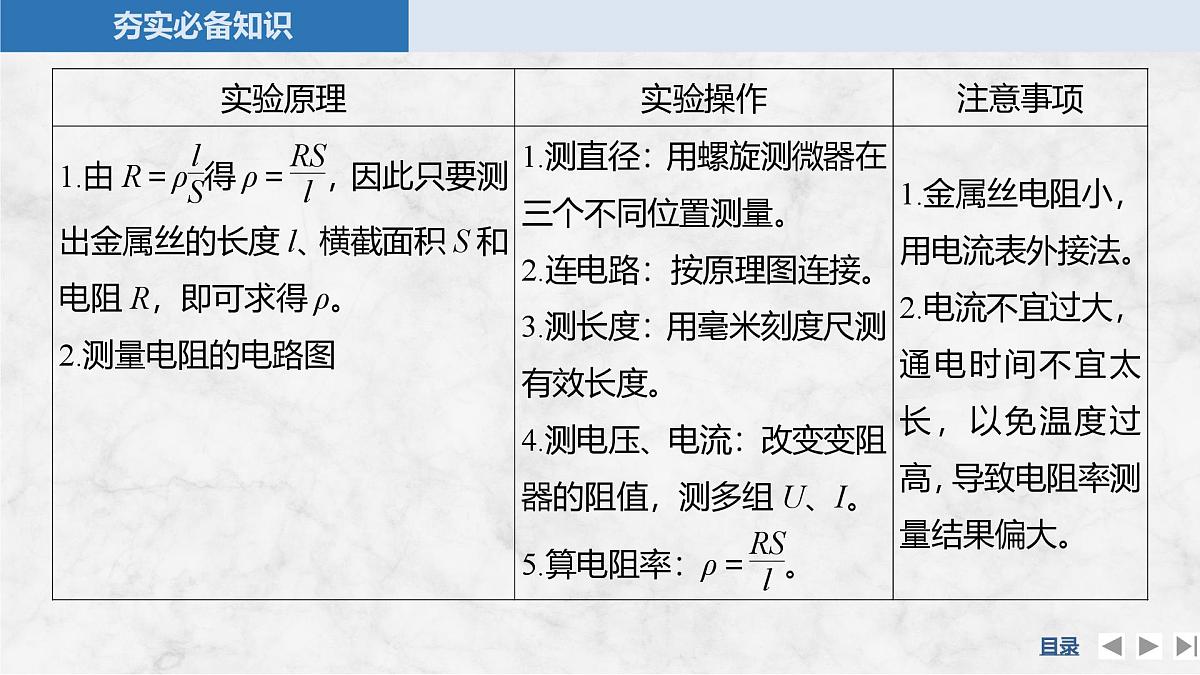 2025届高三物理一轮复习精品课件第九章电路及其应用实验十二测量金属丝的电阻率第4页