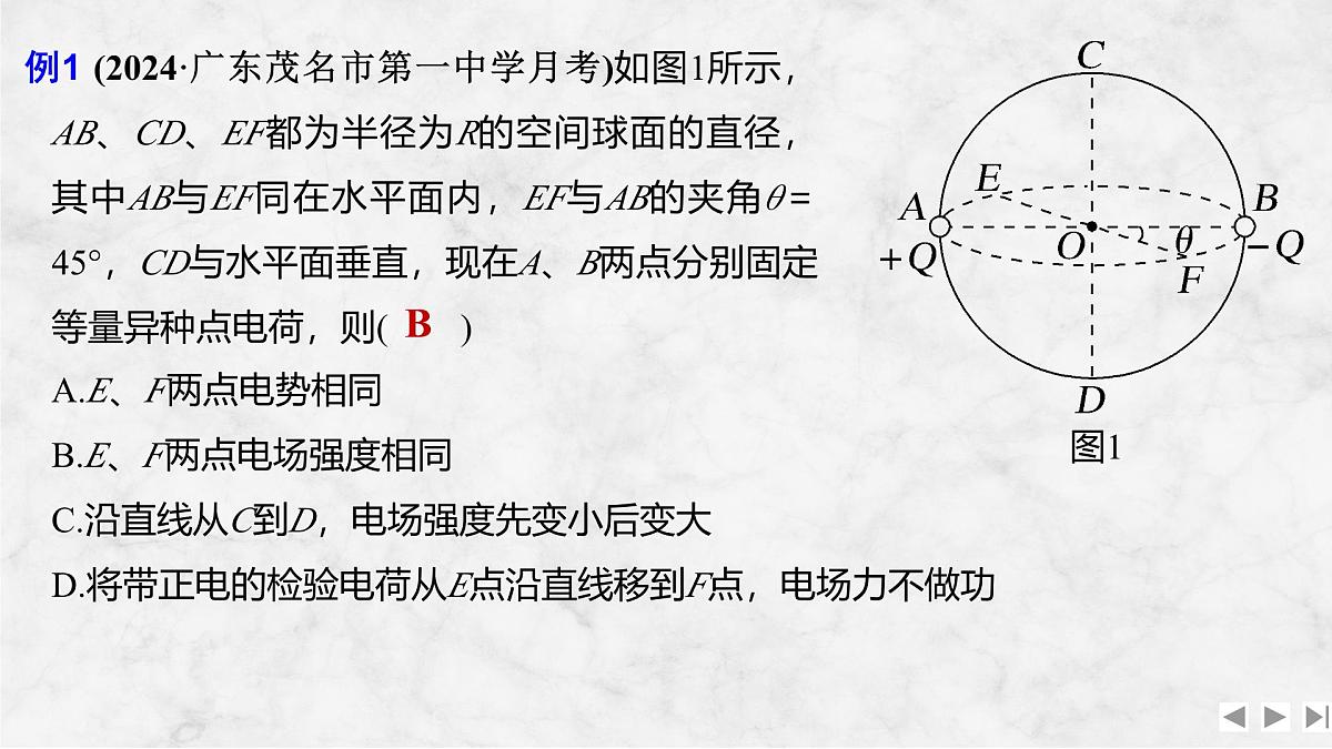 2025届高三物理一轮复习精品课件第八章静电场增分微点8立体空间的电场分布第3页