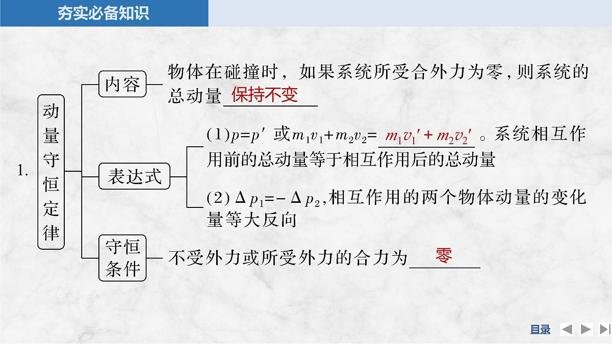 2025届高三物理一轮复习精品课件第六章动量守恒定律第2讲动量守恒定律及其应用第5页