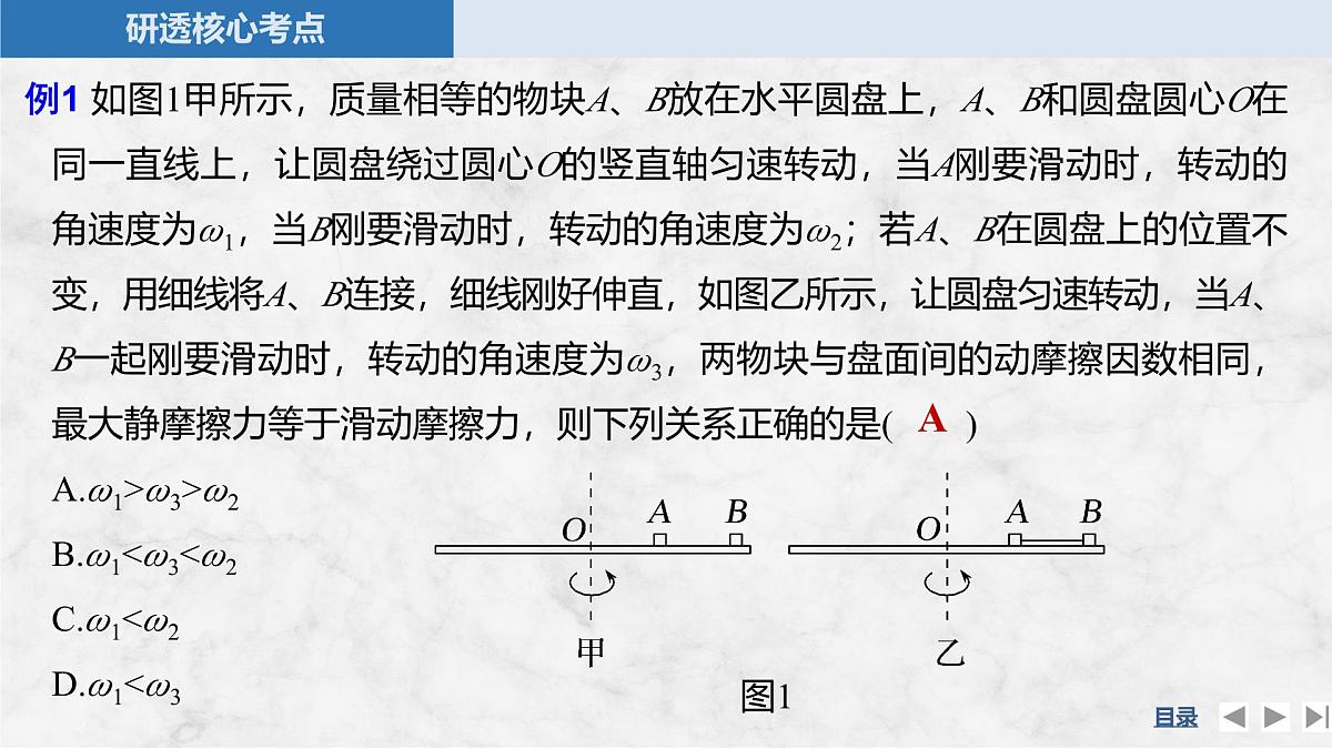 2025届高三物理一轮复习精品课件第四章曲线运动万有引力与宇宙航行专题强化七圆周运动的临界问题第7页